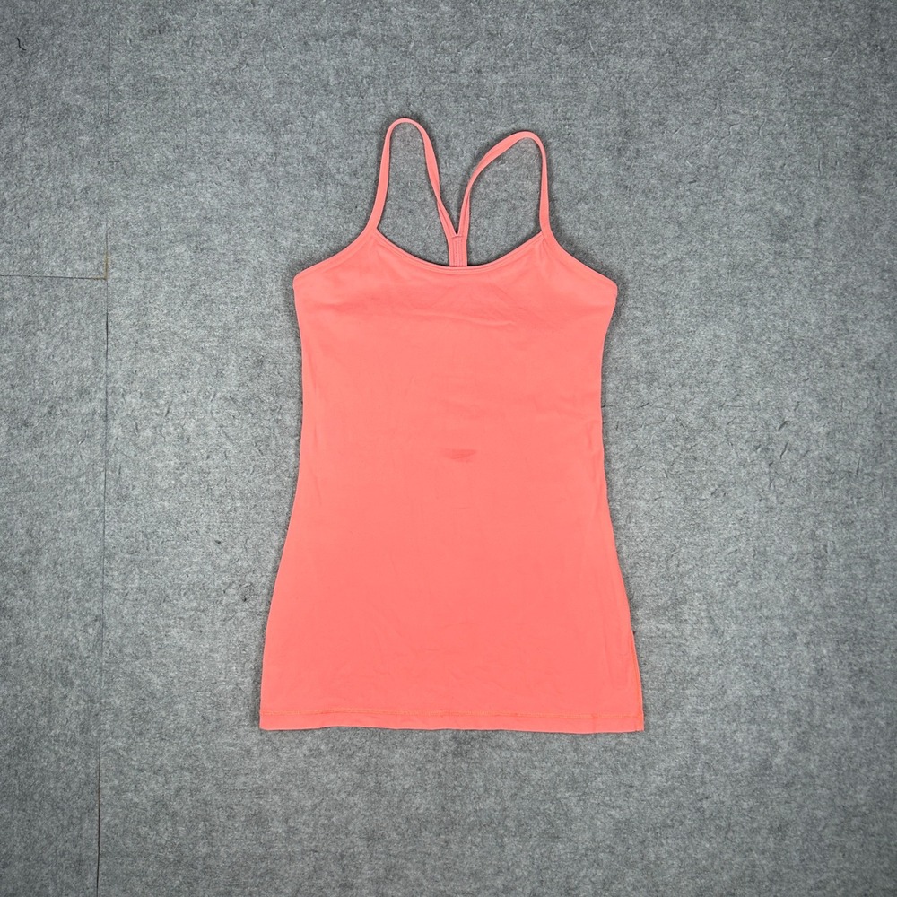 Lululemon Tank Top Women 4 Pink Power Y Activewear Yoga Gym Workout